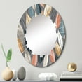 thumbnail image 1 of DESIGN ART Designart "Retro AbstractáLeaves III" Modern Geometric Wall Mirror 20in.x30in., 1 of 4