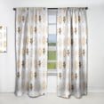 thumbnail image 1 of DESIGN ART Designart 'Retro Floral Pattern VIII' Mid-CenturyCurtain Single Panel 52 in. wide x 108 in. high - 1 Panel 108 Inches, 1 of 5