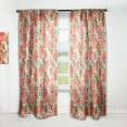 thumbnail image 1 of DESIGN ART Designart 'Seamless Red Flower Pattern' Floral Curtain Single Panel 52 in. wide x 90 in. high - 1 Panel 90 Inches, 1 of 5