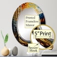 thumbnail image 1 of DESIGN ART Designart 'Small Boat On Lake In Fall II' Printed Lake House Cottage Wall Mirror 20in.x30in., 1 of 5
