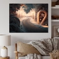 thumbnail image 1 of DESIGN ART Designart "Snow Trail And Candy Cane Dreams V" Landscape Field Snow Wall Art For Living Room 40 in. wide x 30 in. high, 1 of 5