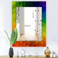 thumbnail image 1 of DESIGN ART Designart 'Triangular Colourfields 20' Modern Mirror - Printed Wall Mirror 23.7 in. wide x 31.5 in. high, 1 of 4