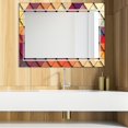 thumbnail image 1 of DESIGN ART Designart 'Triangular Colourfields 42' Glam Mirror - Modern Vanity Printed Mirror 39.4in.x27.6in., 1 of 3