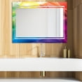 thumbnail image 1 of DESIGN ART Designart 'Triangular Colourfields 44' Glam Mirror - Modern Vanity Printed Mirror 31.5in.x23.7in., 1 of 3