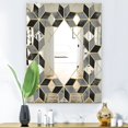 thumbnail image 1 of DESIGN ART Designart 'Triangular Diamond Universe 2' Mid-Century Mirror - Printed Wall Mirror 27.5in.x39.5in., 1 of 5