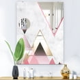 thumbnail image 1 of DESIGN ART Designart 'Triangular Spacy Spheres 4' Mid-Century Mirror - Decorative Printed Mirror 23.7in.x31.5in., 1 of 5