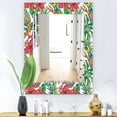thumbnail image 1 of DESIGN ART Designart 'Tropical Mood Foliage 4' Bohemian and Eclectic Mirror - Vanity Printed Mirror 23.7 in. wide x 31.5 in. high, 1 of 5