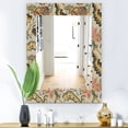 thumbnail image 1 of DESIGN ART Designart 'Vintage Indian Floral Pattern' Bohemian and Eclectic Mirror - Vanity Printed Mirror 23.7 in. wide x 31.5 in. high, 1 of 5