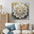 thumbnail image 1 of DESIGN ART Designart "White And Gold Mandala V" Boho Mandala Wall Art For Living Room 36 in. wide x 36 in. high, 1 of 5