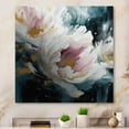 thumbnail image 1 of DESIGN ART Designart "White Peonies Petals In Bloom Iii" Floral Peony Wall Art For Living Room 30 in. wide x 30 in. high, 1 of 5