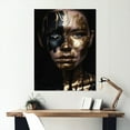 thumbnail image 1 of DESIGN ART Designart "Woman Golden Foil IV" Fashion Woman Metal Wall Art 30 in. wide x 40 in. high, 1 of 5
