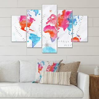 large abstract Vintage World Map Diamond Embroidery paint by