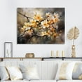 thumbnail image 1 of DESIGN ART Designart "Yellow Grey Apple Tree Melody" Floral Apple Tree Canvas Prints 44 in. wide x 34 in. high, 1 of 5