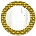 thumbnail image 1 of DESIGN ART Designart 'Yellow Moods 20' Printed Glam Wall Mirror - Oval or Round Wall Mirror - Gold 24in.x24in., 1 of 5