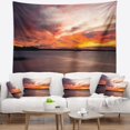 DESIGN ART Designart 'Yellow Sky Over Calm Sydney Coast' Seashore Wall