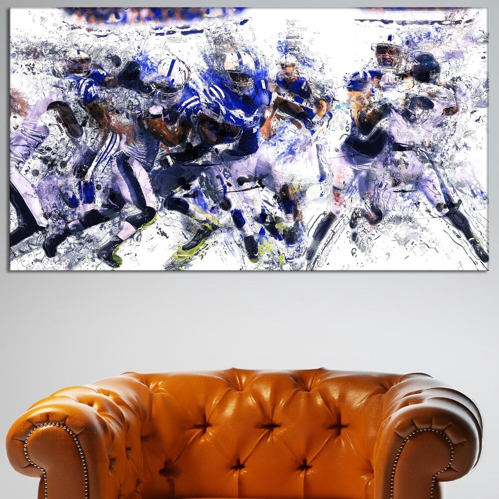 DESIGN ART  "Football Running Back to Score" Canvas Art Print