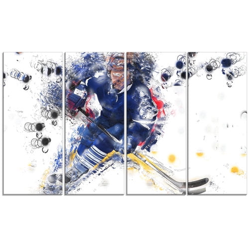 DESIGN ART  "Hockey Penalty Shot" Canvas Art Print