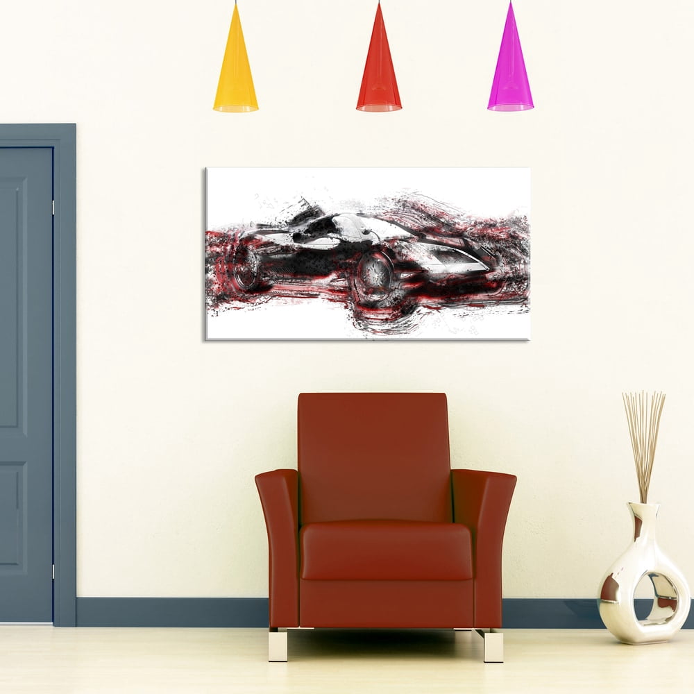 DESIGN ART Modern Super Car Small Gallery Wrapped Canvas - Multi-color