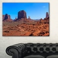 thumbnail image 1 of DESIGN ART Monument Valley National Park - Landscape Artwork Print on Canvas - Blue 20 in. wide x 12 in. high, 1 of 4