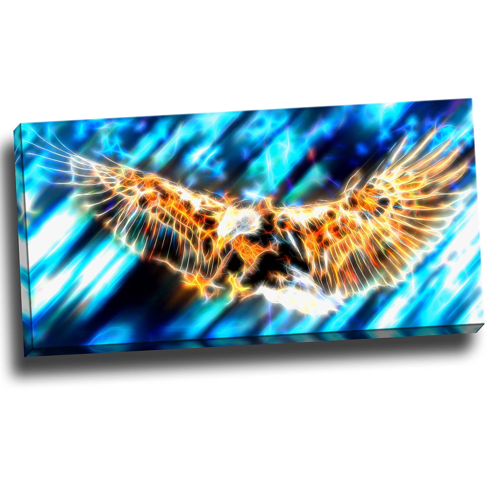 DESIGN ART Soaring Eagle Animal Canvas Art (Multiple Sizes) 32 in. wide x 16 in. high