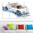 thumbnail image 1 of DESIGN ART White and Blue Convertible" 4-piece Gallery-wrapped Canvas, 1 of 2