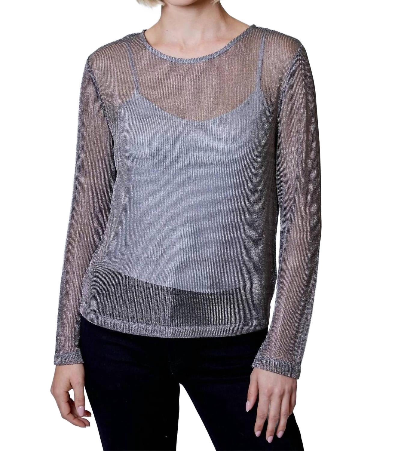 metallic mesh top