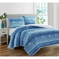 thumbnail image 1 of DESIGN STUDIO Ocean Stripe Blue 2-Piece Cotton Quilt Bedding Set - Twin, 1 of 7