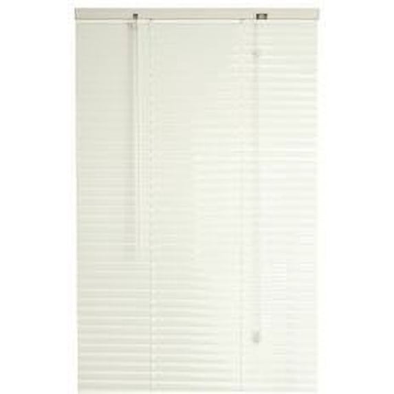 DESIGNER'S TOUCH 1-INCH VINYL MINI BLINDS, ALABASTER, 35X60"