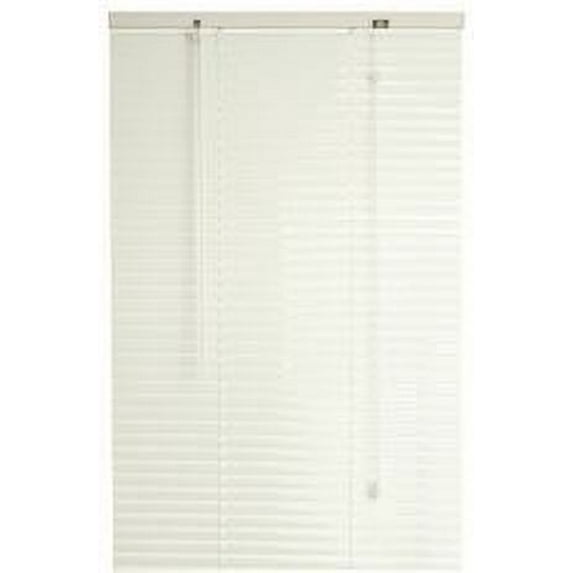 DESIGNER'S TOUCH 1-INCH VINYL MINI BLINDS, ALABASTER, 45X64"