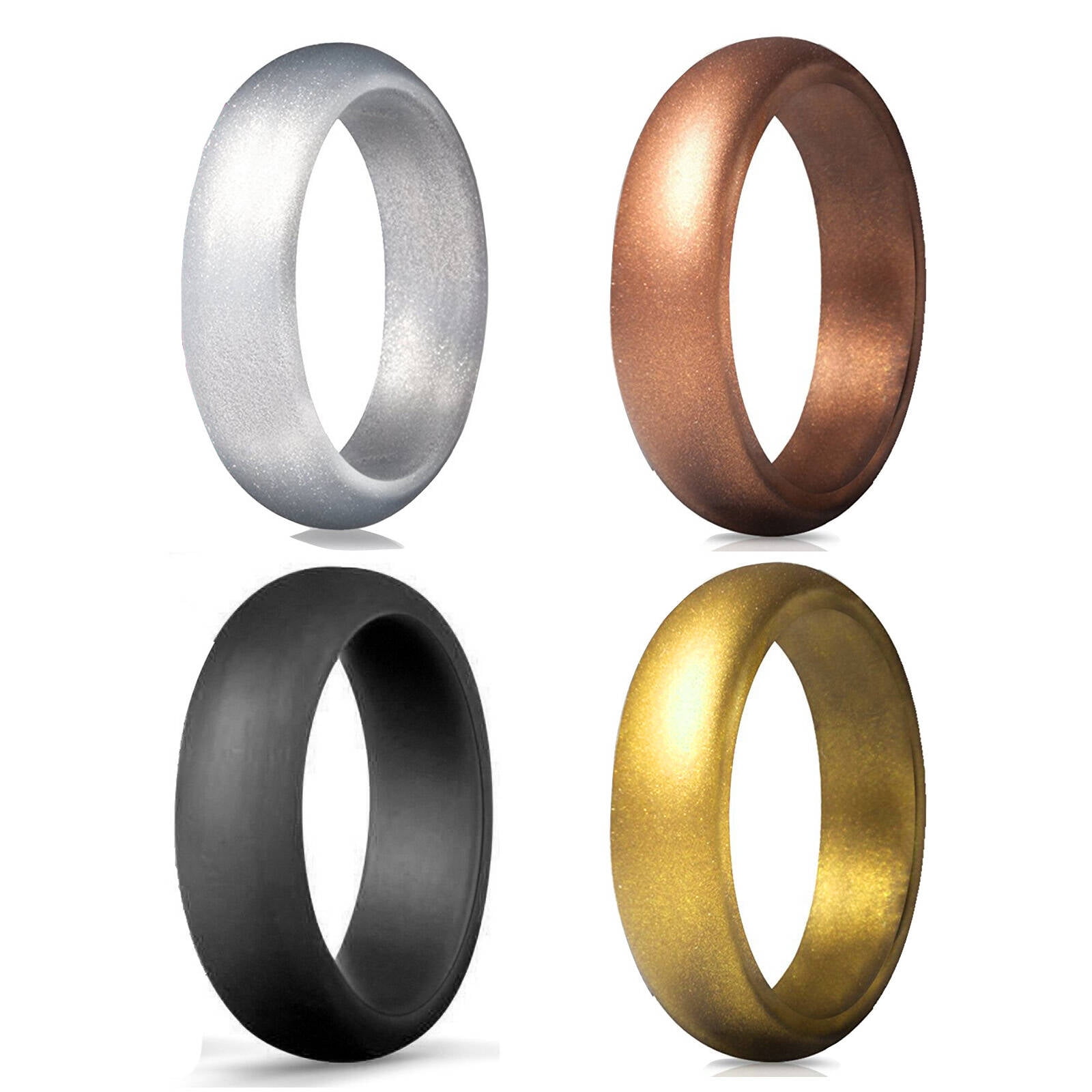 DESIGNIC Sterling Silver Rings ,Lightweight and Convenient Silicone ...