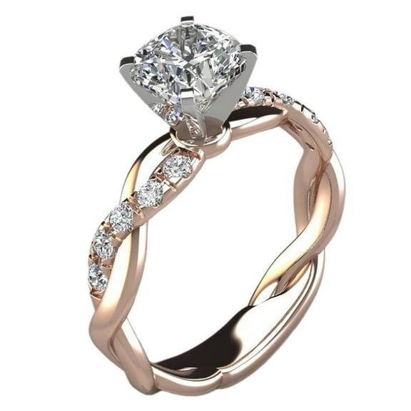 DESIGNIC Gilding Rings ,Minimalist Jewelry Rings,Fashion-Forward Rings for Women,Rosegold,Size 10