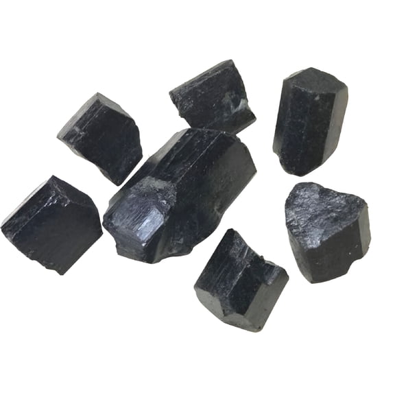 DESIGNICE 1 Bag Natural Black Tourmaline Crystal Rough Stone Specimen Crystal Stones Rare Gemstone Original Mineral Black (100g Each Bag)