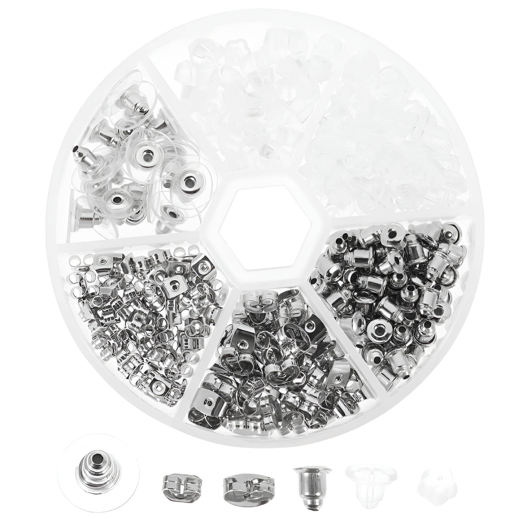 DESIGNICE 1 Box of Pierced Replacement Backs Silicone Earring Back ...