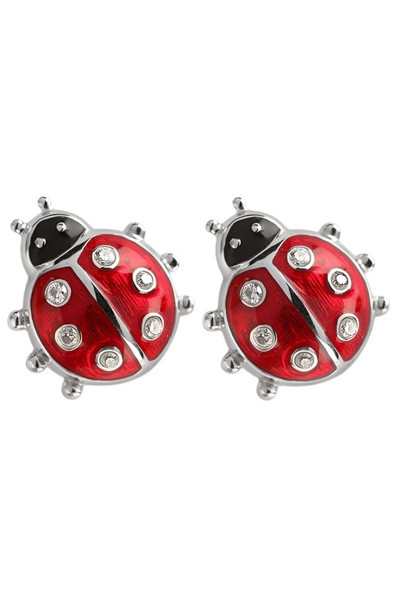 1 Pair Ear Studs Ladybug Earrings Women Ear Jewelries Ladybug Earrings Small Ear Studs