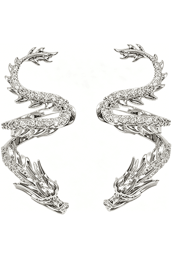 1 Pair Non-Pierced Dragon Ear Cuffs,Ear Cuff Non Piercing Helix Cartilage Clip on Wrap Earrings