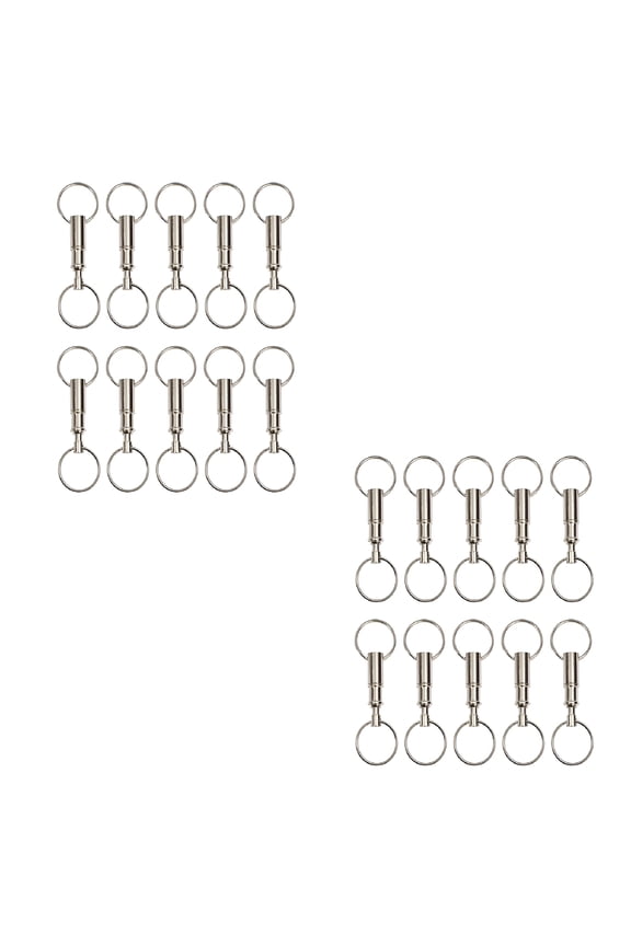 10-20 Pcs Handy Basics Quick Release Key Detachable Pull Apart Ring Keychain