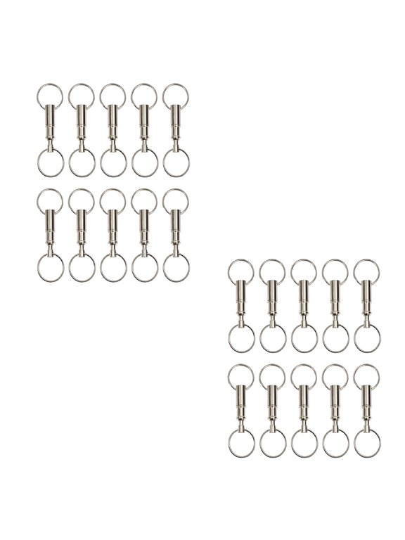 10-20 Pcs Handy Basics Quick Release Key Detachable Pull Apart Ring Keychain