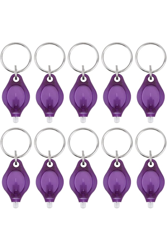 10 Pack UV Mini Keychain Flashlight, Ultraviolet
