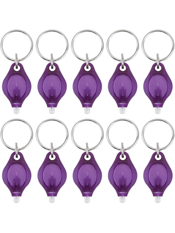 10 Pack UV Mini Keychain Flashlight, Ultraviolet