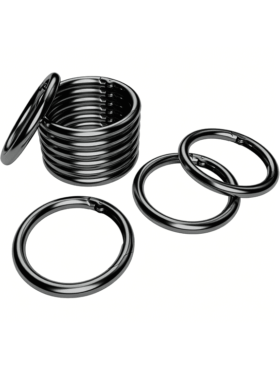 10 Pcs Metal Spring Round Carabiner Inner Diameter 1 Inch O Rings Clip Spring Ring for Keychains,Purse,Bag,Handbag