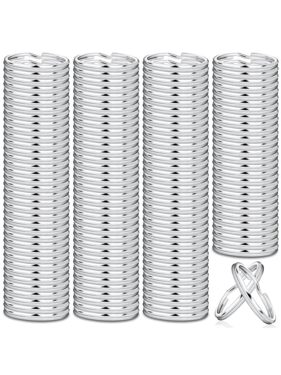 100 Pack Keyrings, Split Key Rings Bulk for Keychain and Crafts (1 Inch)
