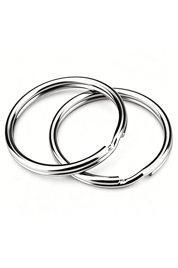 100-Pack Split Key Rings(1 Inch/25Mm)-Silver Nickel Metal Keychain Rings for Keys,Diy Crafts,Bags&Accessories-Durable Keyring Hardware with Smooth Edges Key Rings Bulk
