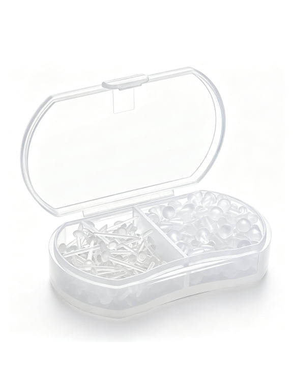 100 Pcs Clear Plastic Earrings 3mm, Hypoallergenic Studs for Sensitive Ears, Invisible Retainers for Sports, Gym & Daily Wear