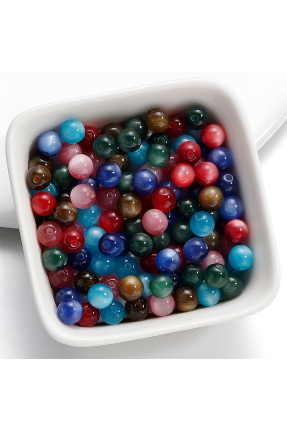 DESIGNICE 100 Pcs Silicone Beads, 6mm Silicone Beads Bulk Making Silicone Rubber Focal Beads