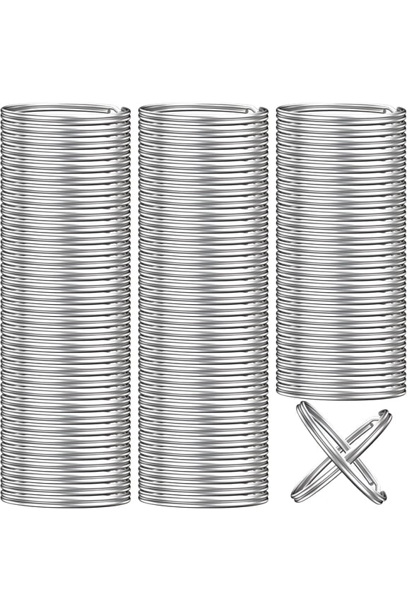 100PCS Key Rings Bulk, Split Key Rings, Keychain Rings and Crafts 1 inch (25mm)