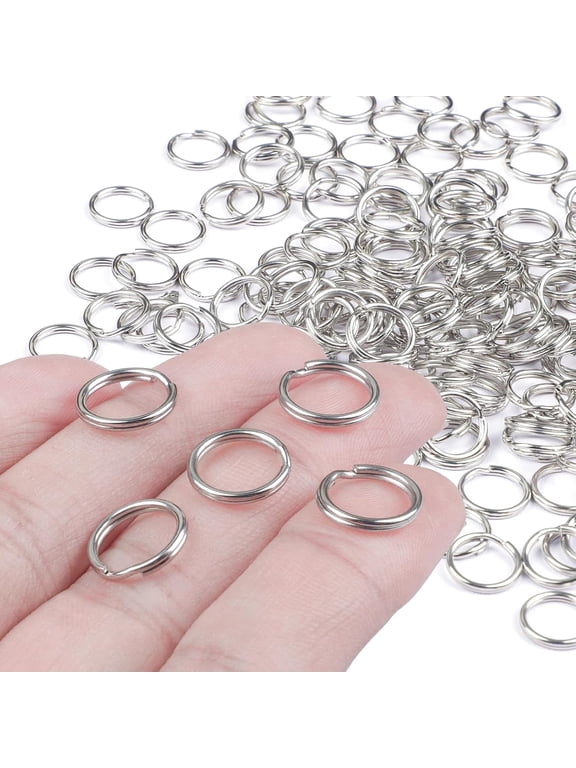 100Pcs 1/2In Split Key Rings Mini Jump Rings Dog Tag Ring with Double Loops Small Metal Rings Connectors for Car Keys,Jewelry Necklaces Bracelets Earrings Crafts Ornaments and Diy Arts