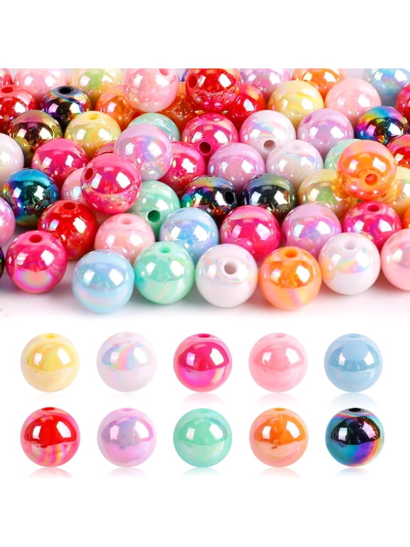 100Pcs Beads for Pens-Focal Beads for Beadable Pens,Acrylic Bead for Beaded Pen,Rainbow Bead Keychains Bracelets Crafts Beads for Pens