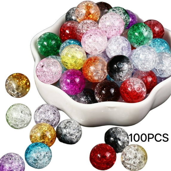 DESIGNICE 100Pcs Jewelry Accessories Lightweight and Comfortable Hair Beads Sleek and Stylish Look Versatile for All Outfits Beads for Hair,0.55In