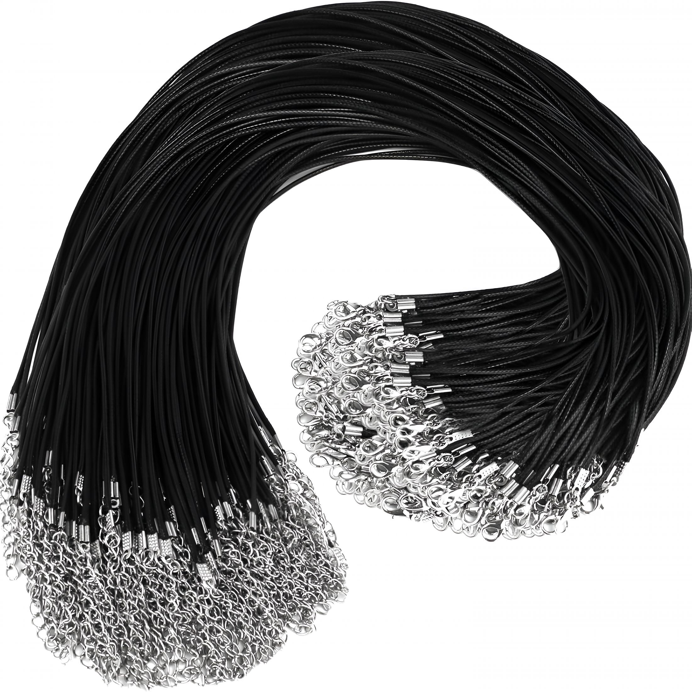 Leather Rope Chain DESIGNICE 100Pcs Premium Leather Necklace Chains Bracelet Cord with ...
