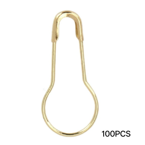DESIGNICE 100Pcs Safety Pins,Gourd-Shaped Design Safety Pins,Unique Creativity Large Safety Pins,Gold